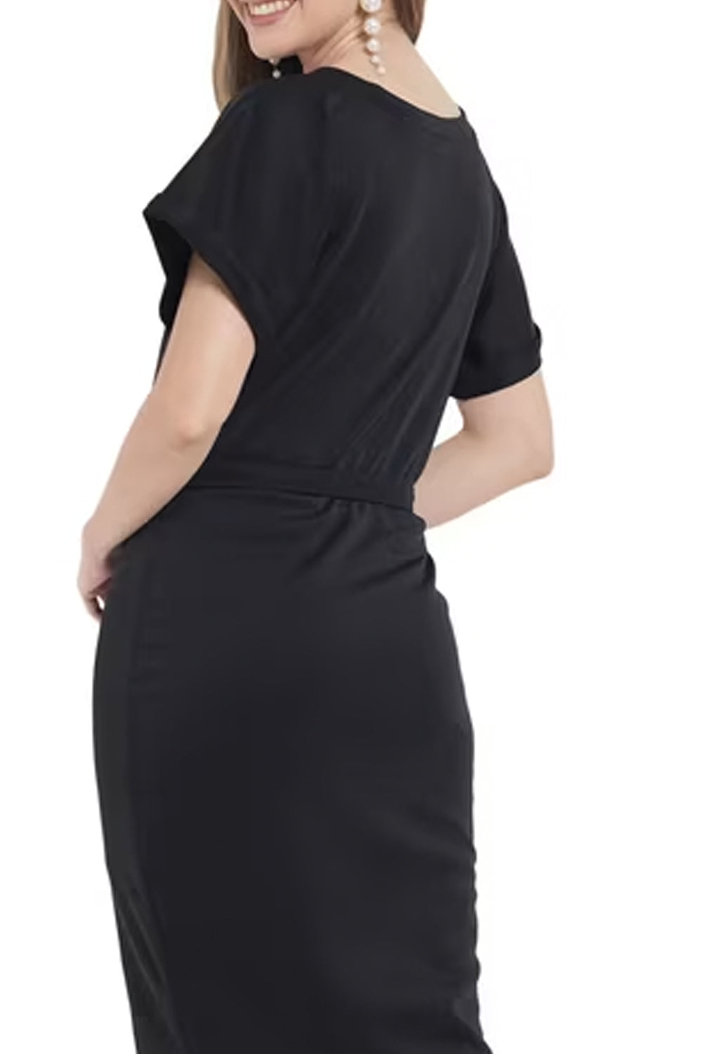 Crimson Black Dress