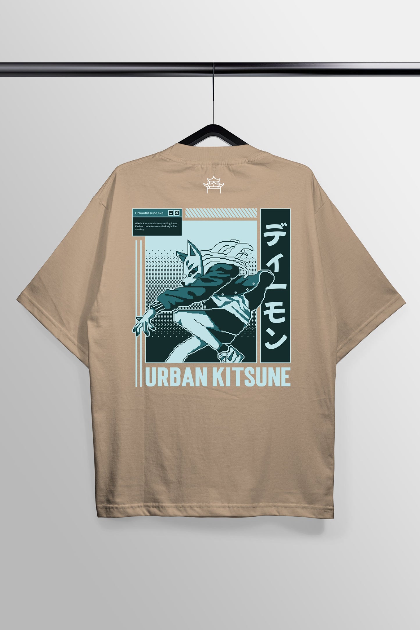 Urban Kitsune Peach Oversized Tee