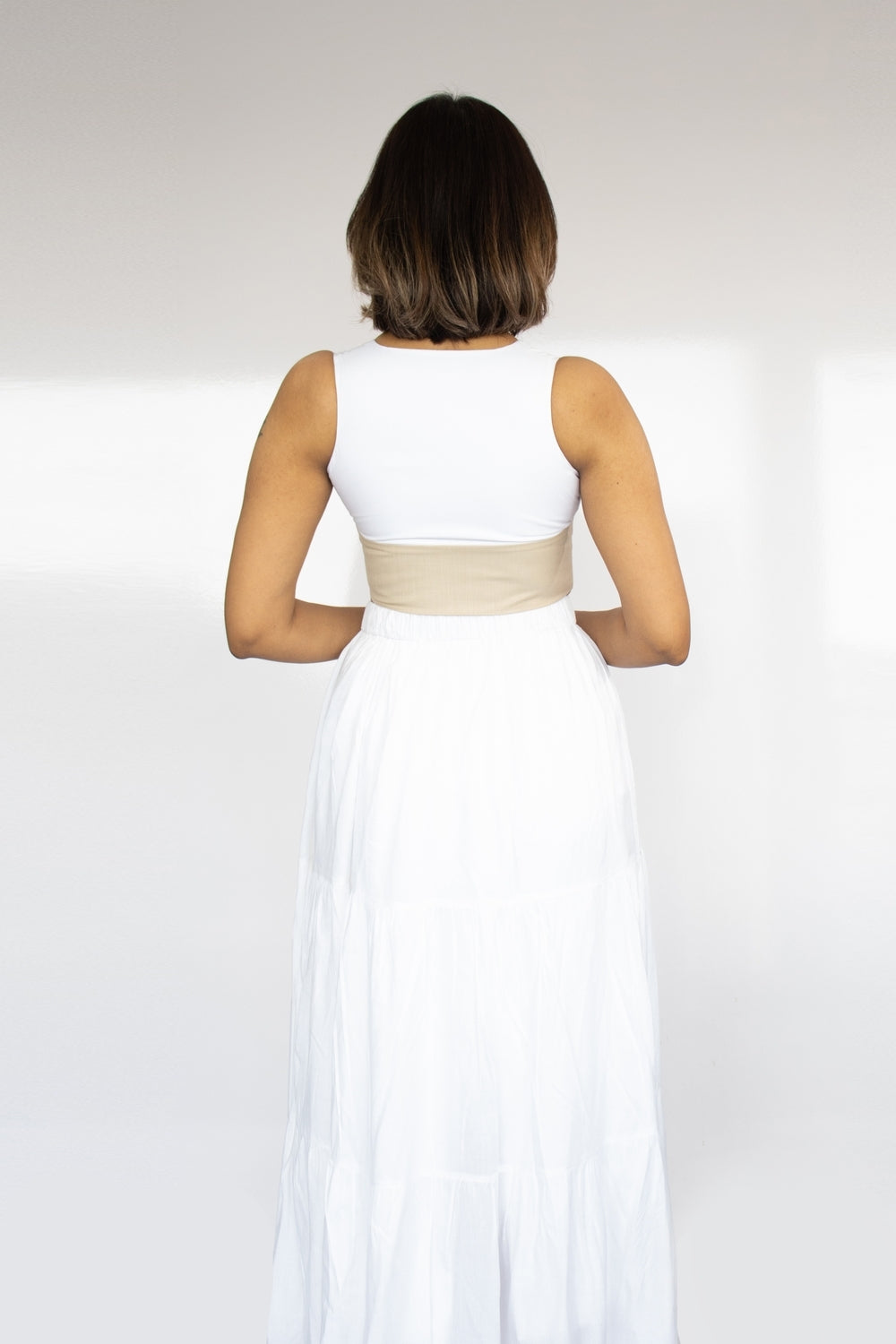Svoboda White and Beige Top