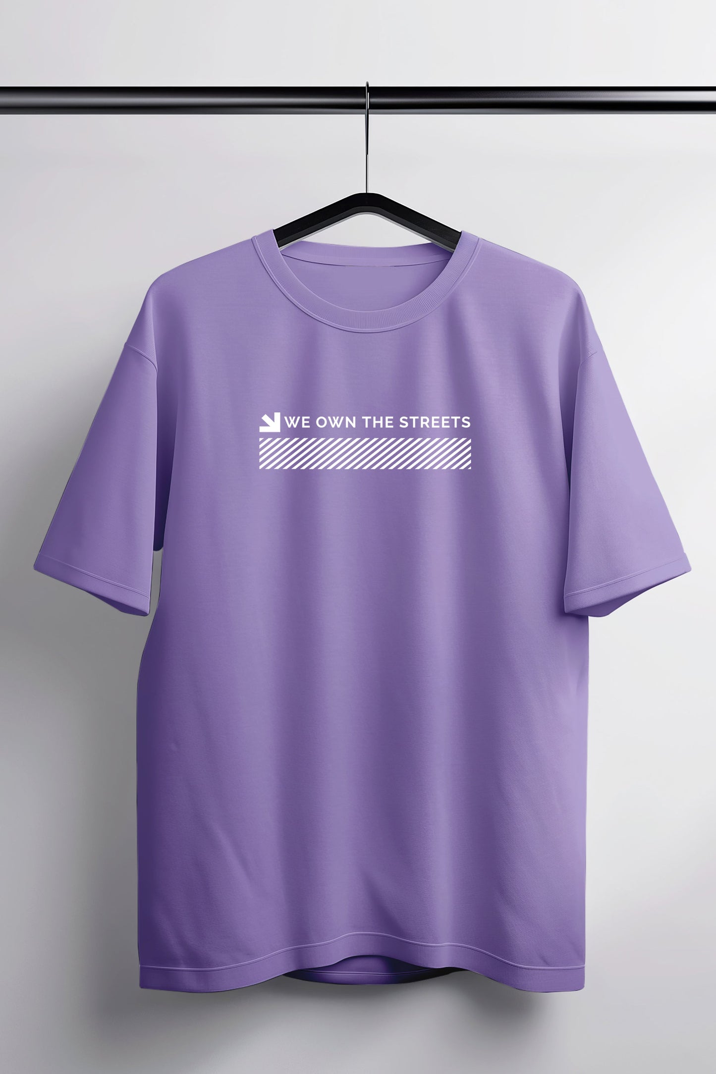 We Own The Streets Lavender Oversized Tee