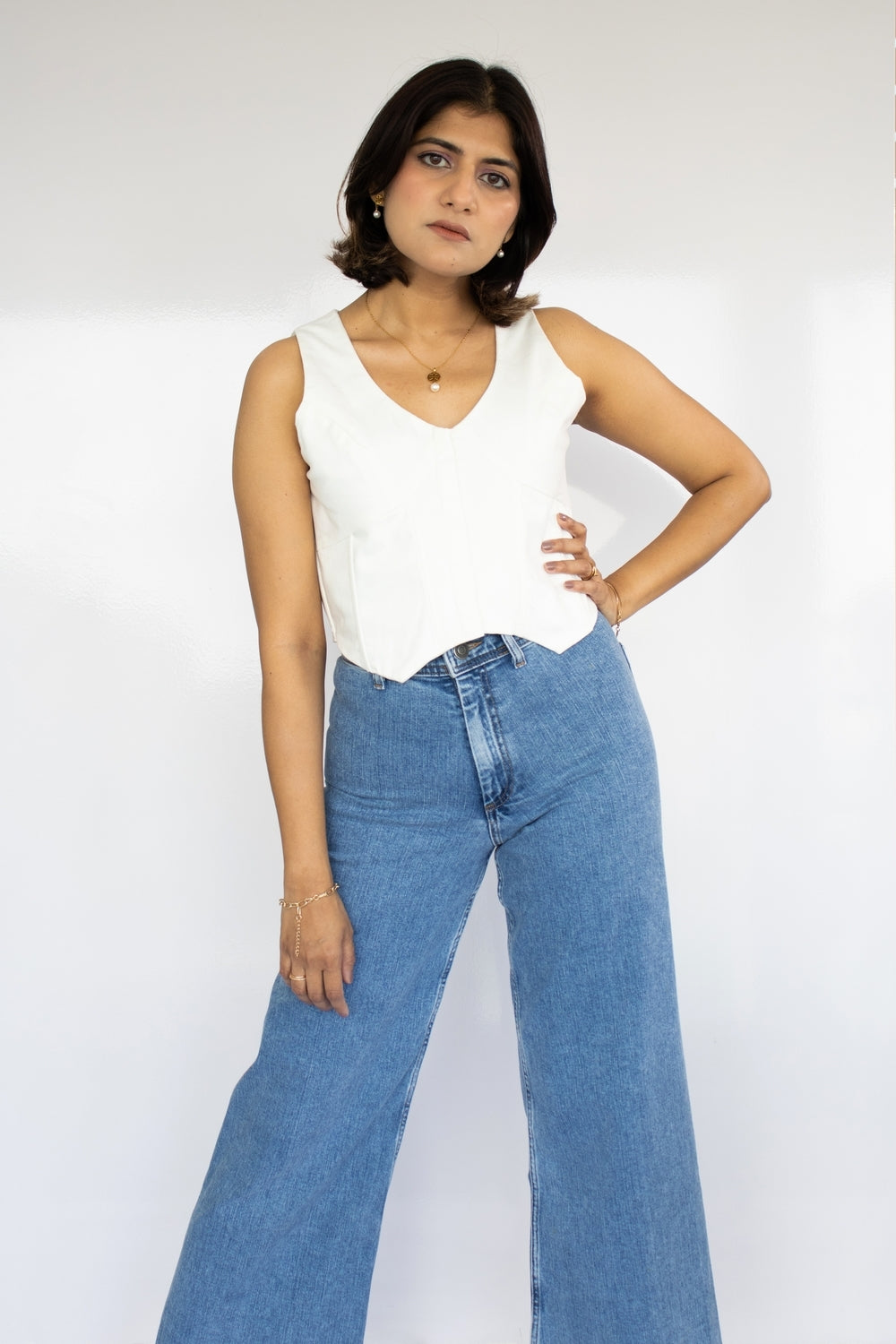 Radost White Corset Top