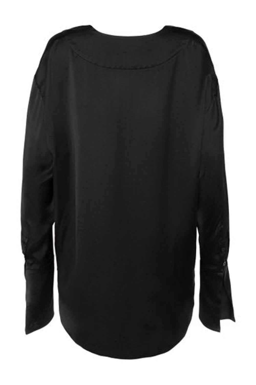 Amelia Black Deep V Blouse