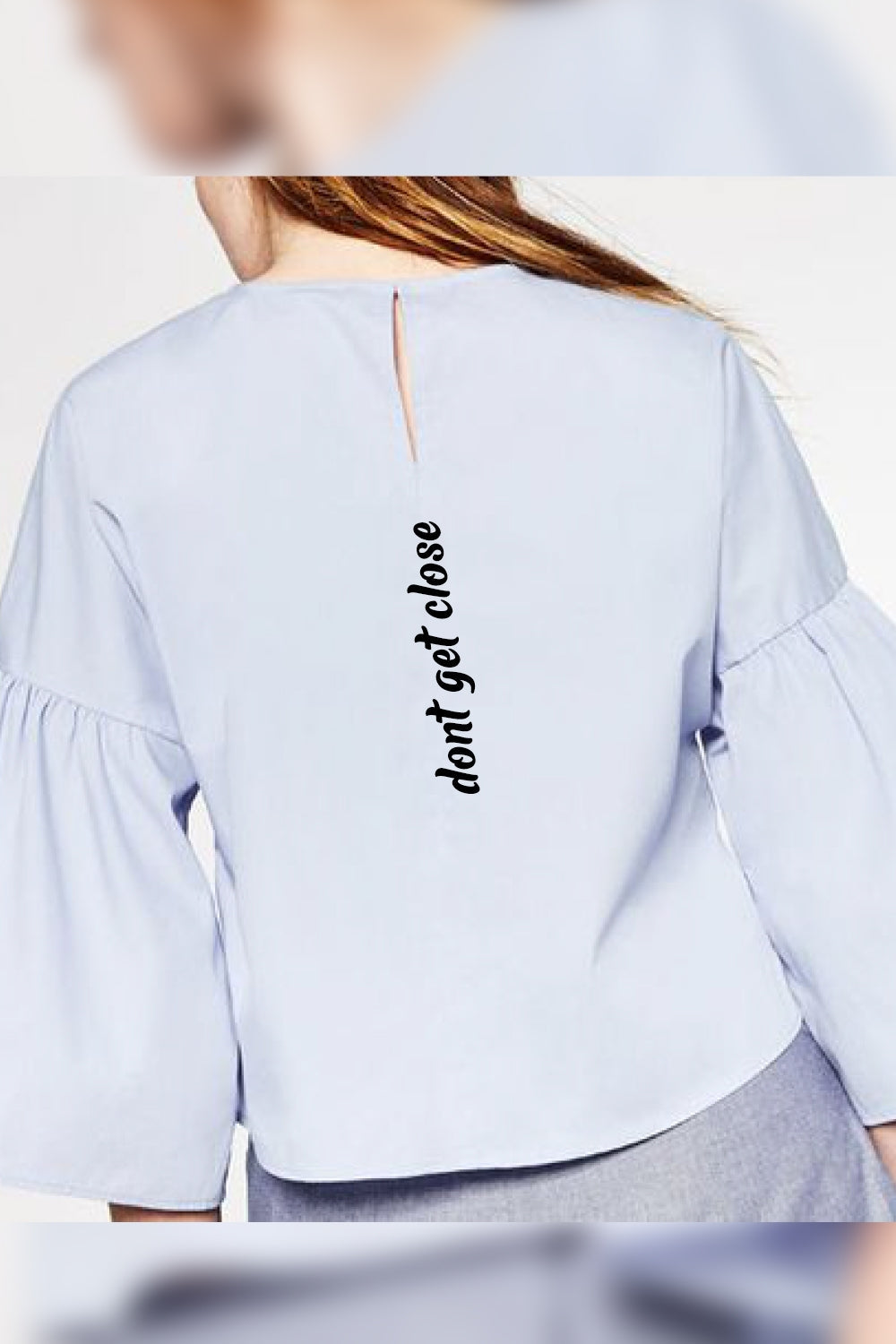 Bella Ruffle Blue Top
