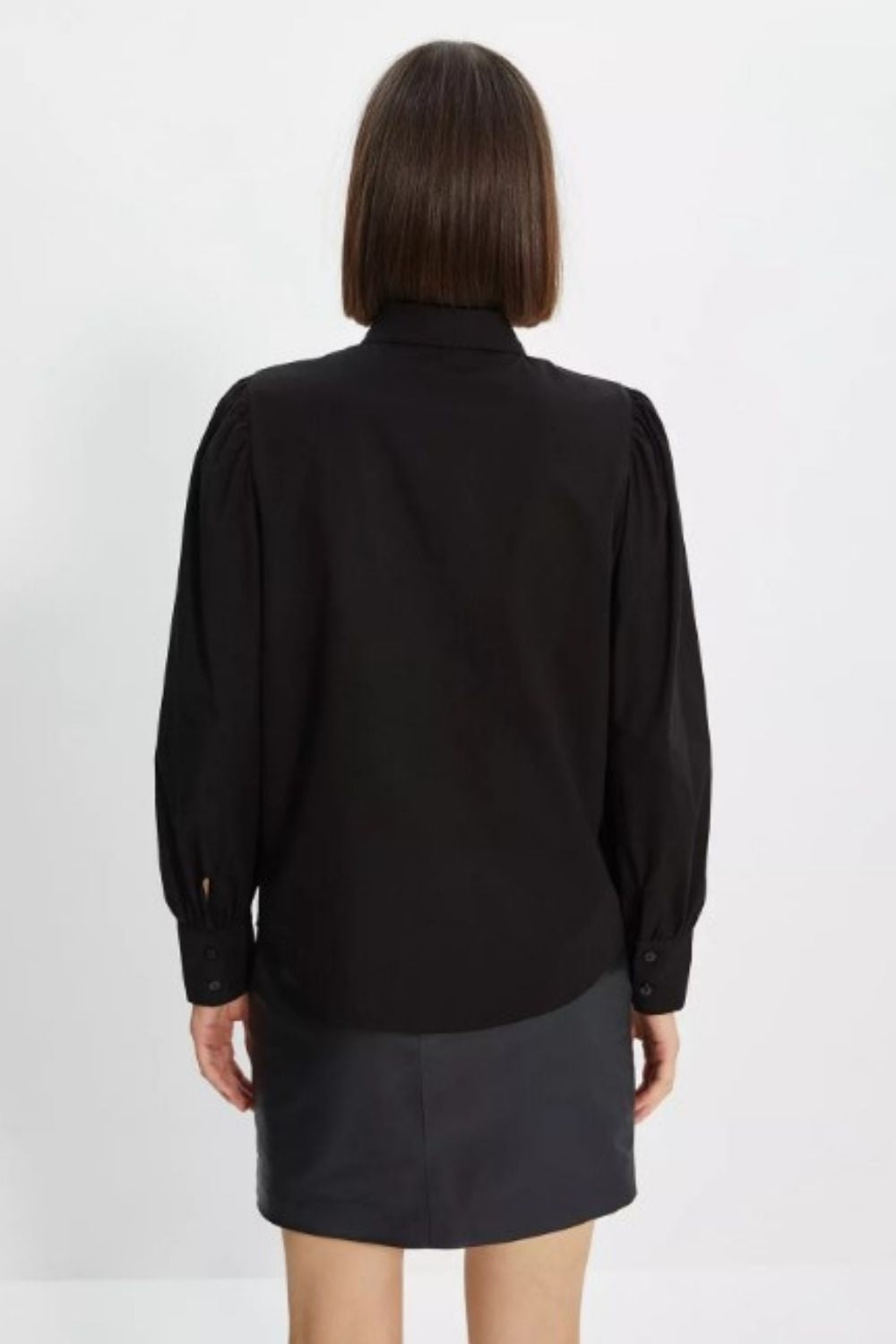 Black Full Sleeeve Detailed Top