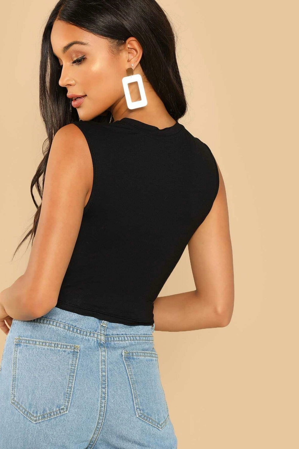 Cropped Tank Black Top