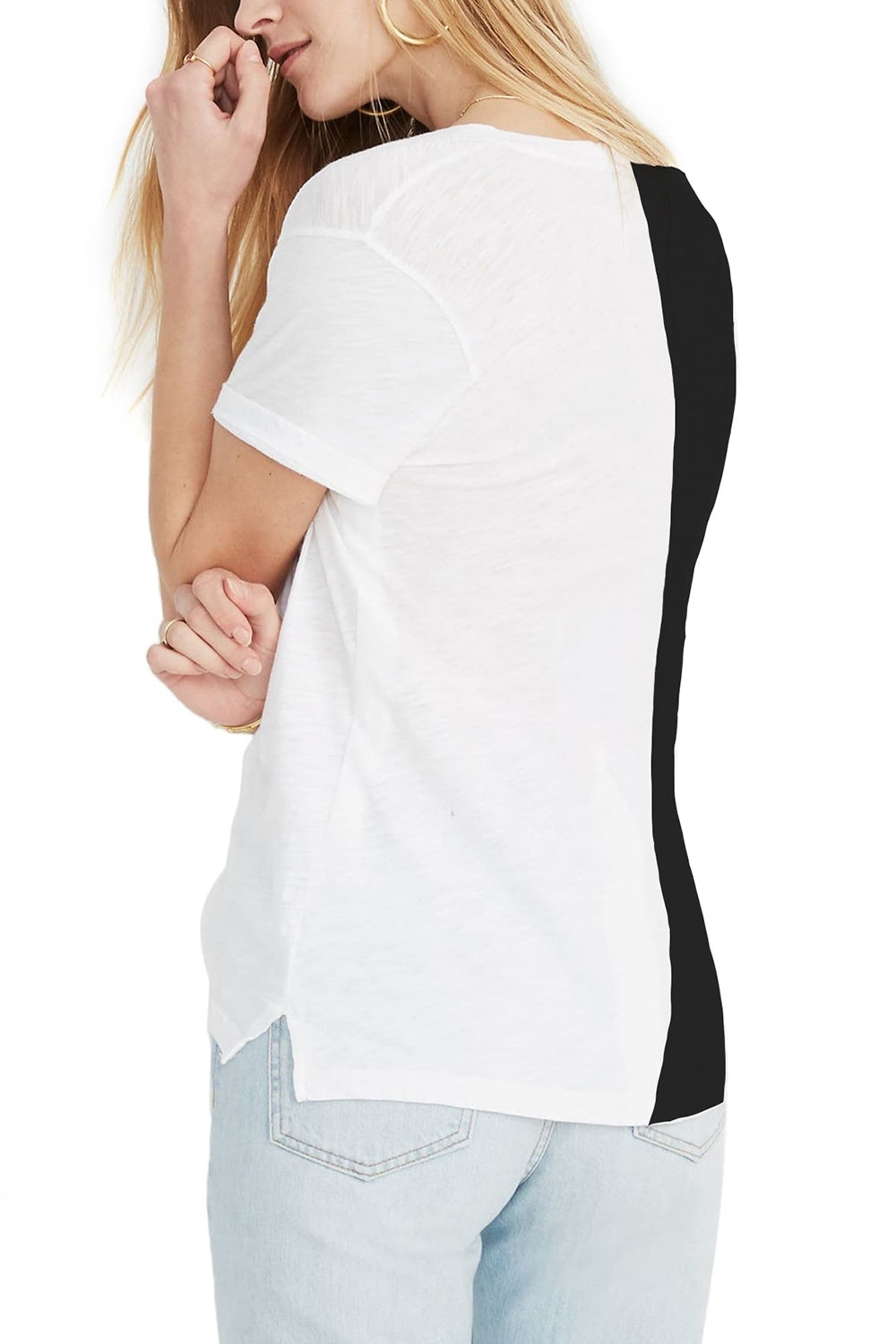 Divided Top Black And White