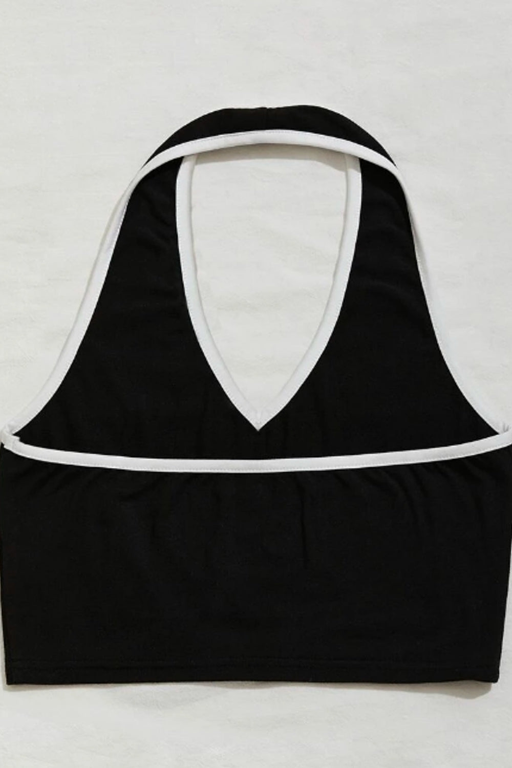Black Halter Neck Crop Top