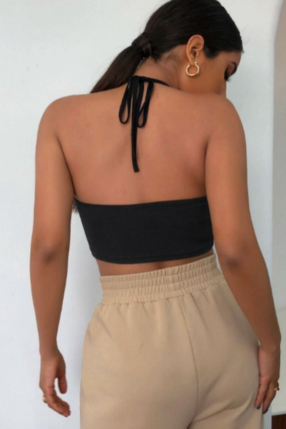 Halter Neck Backless Top