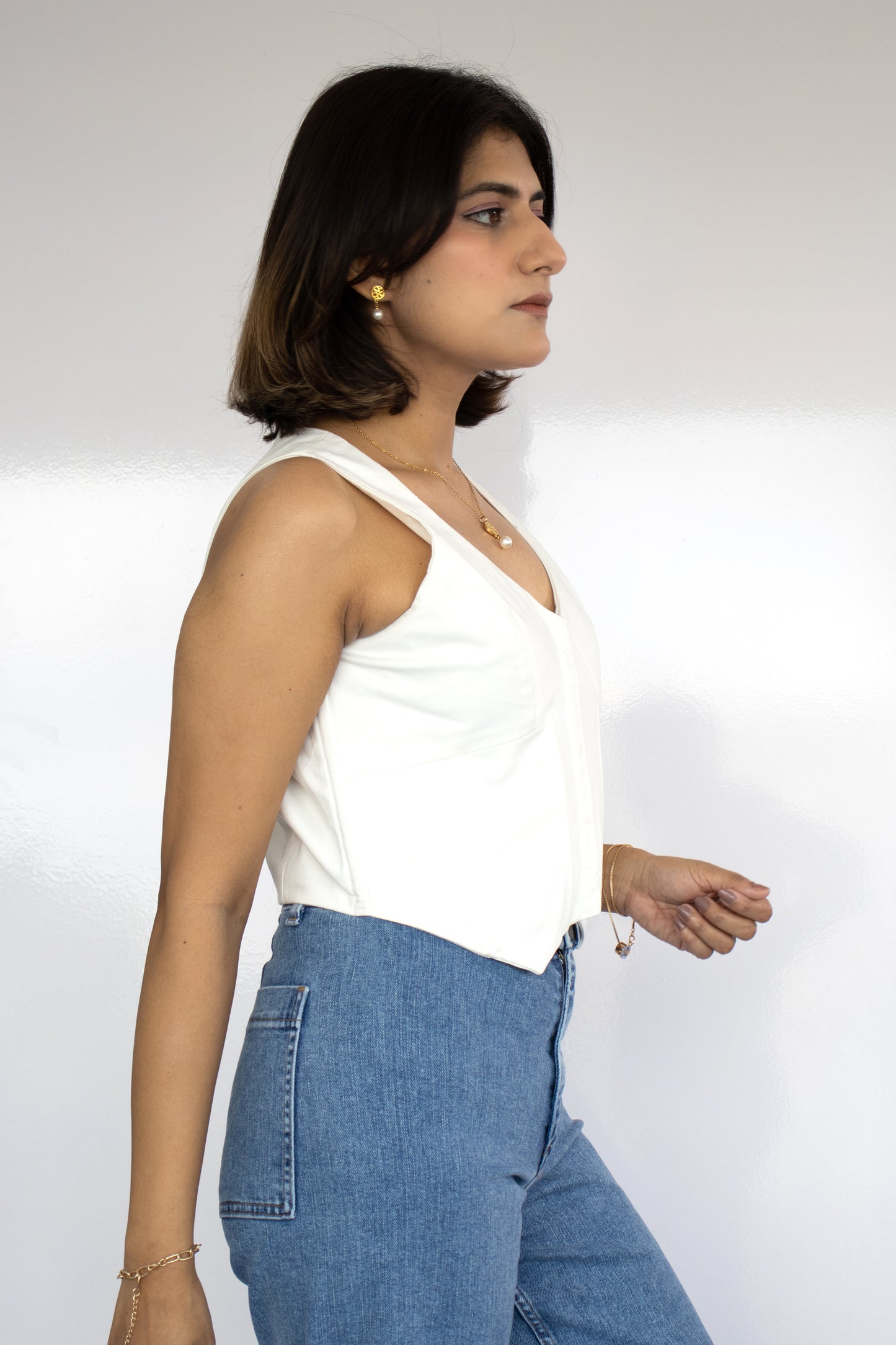Radost White Corset Top