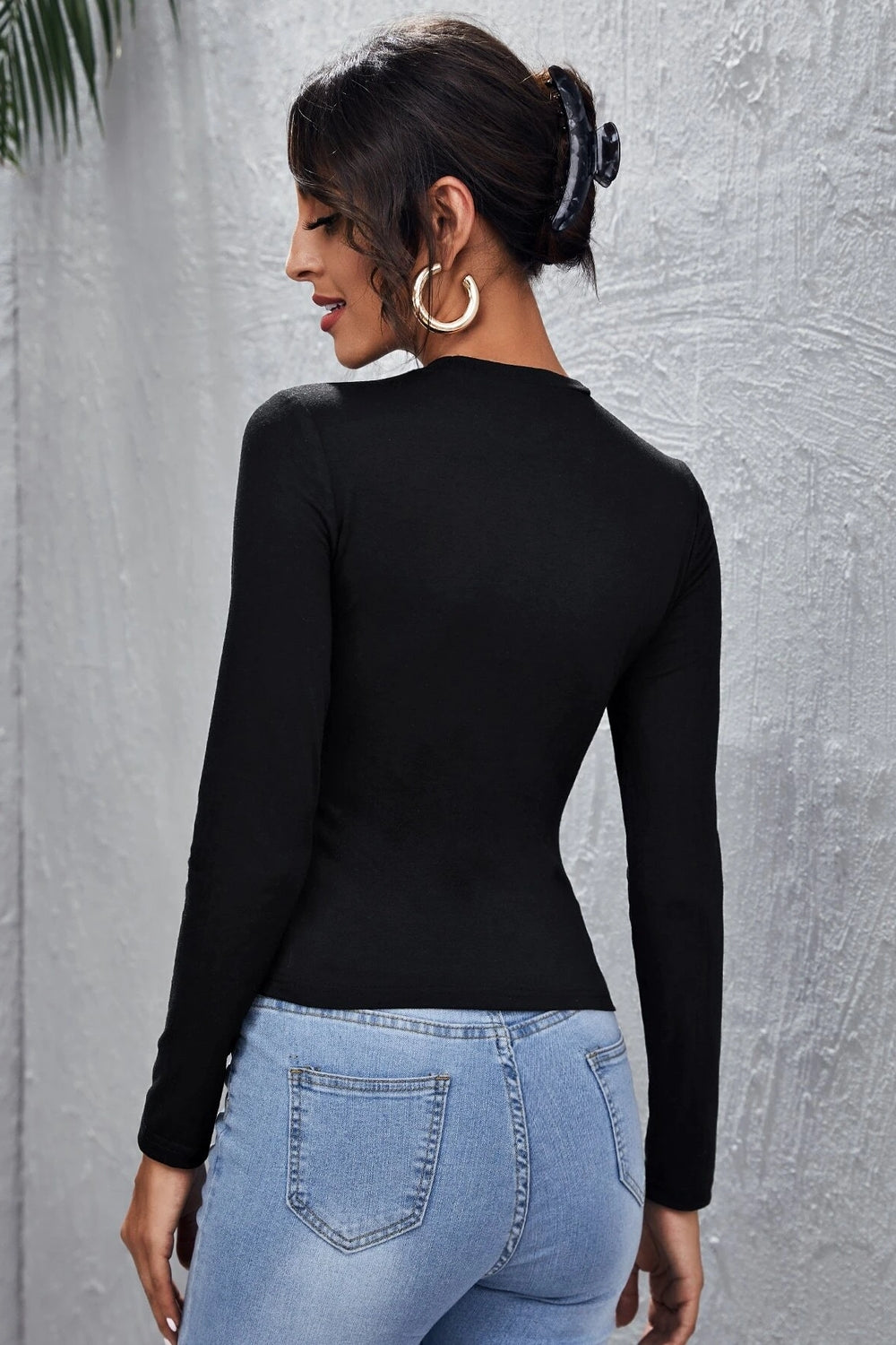 Round Neck Solid Top