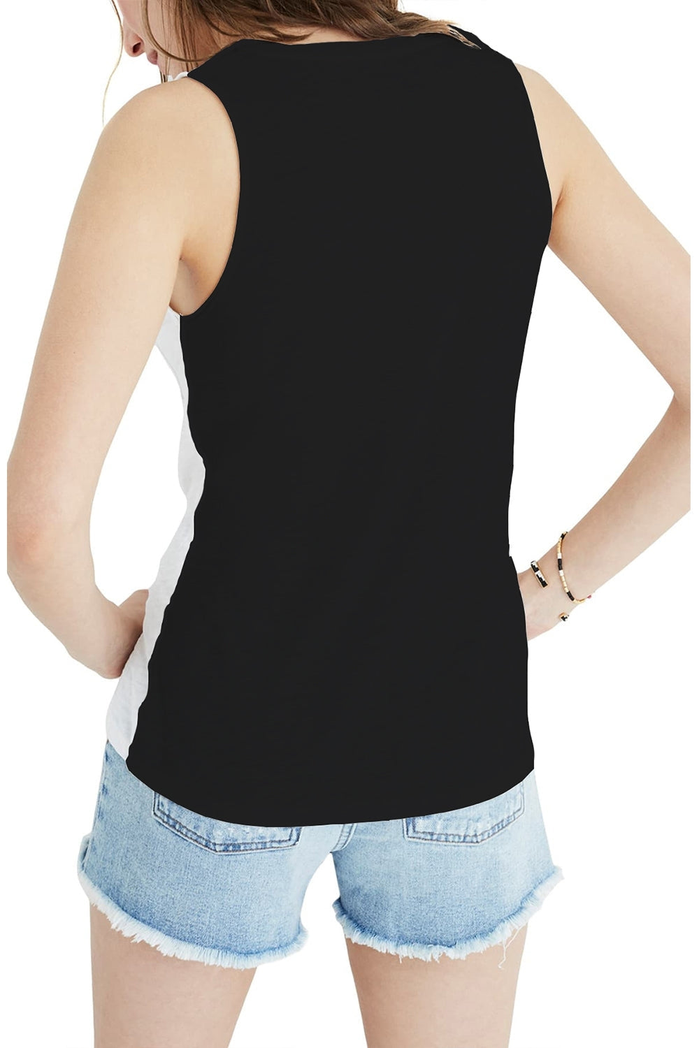 Sam Tank Top White And Black