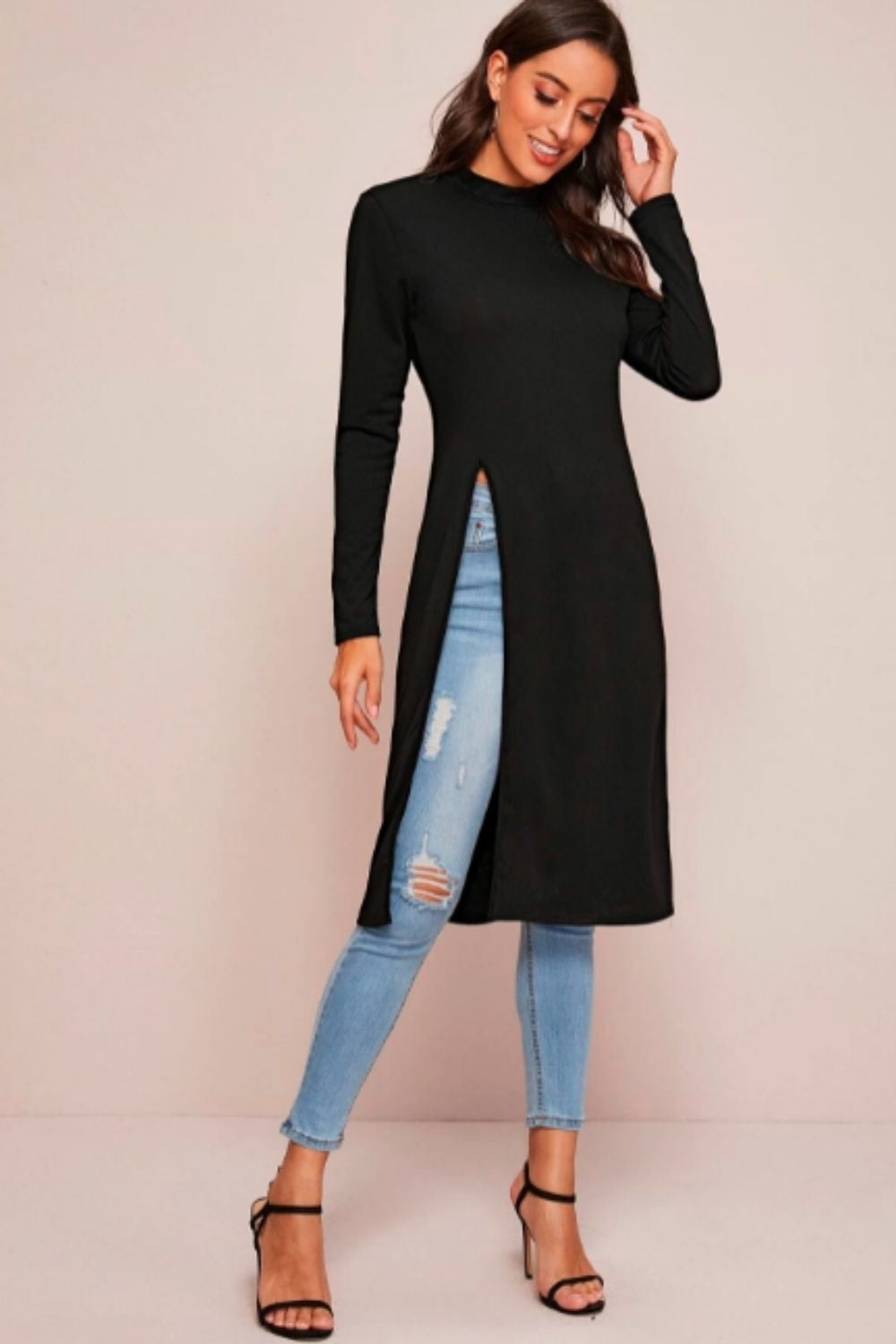 Side Slit Full Sleeve Top