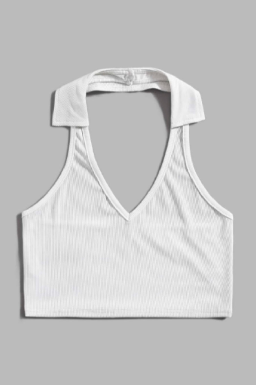 Solid Halter White Top