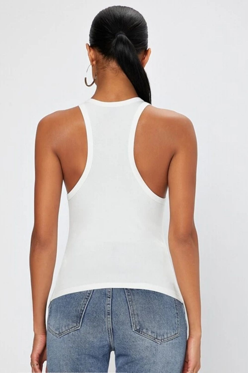 Tulip White Tank Top