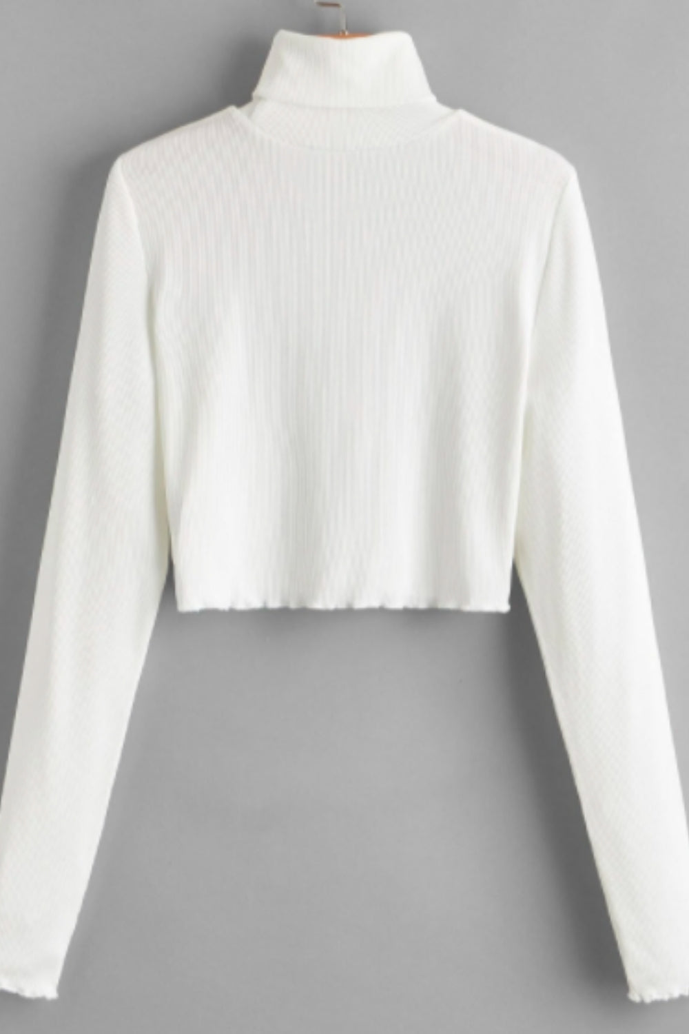 Turtle Neck Lettuce Edge Top