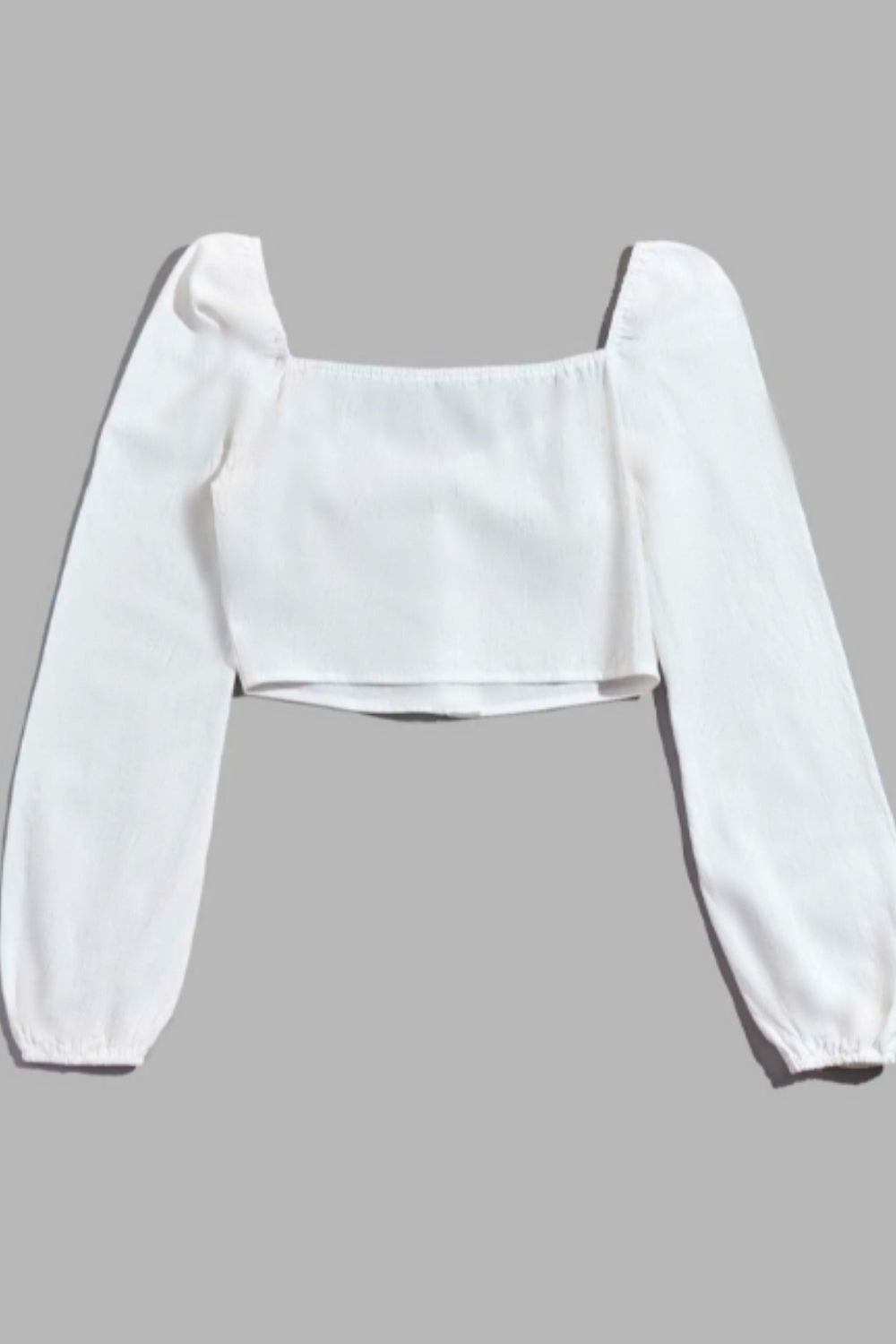 White Lantern Sleeve Blouse