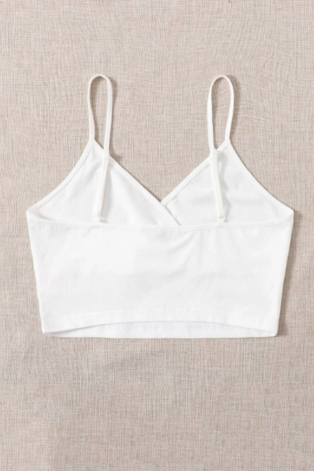 Wrap Neck Crop Top White