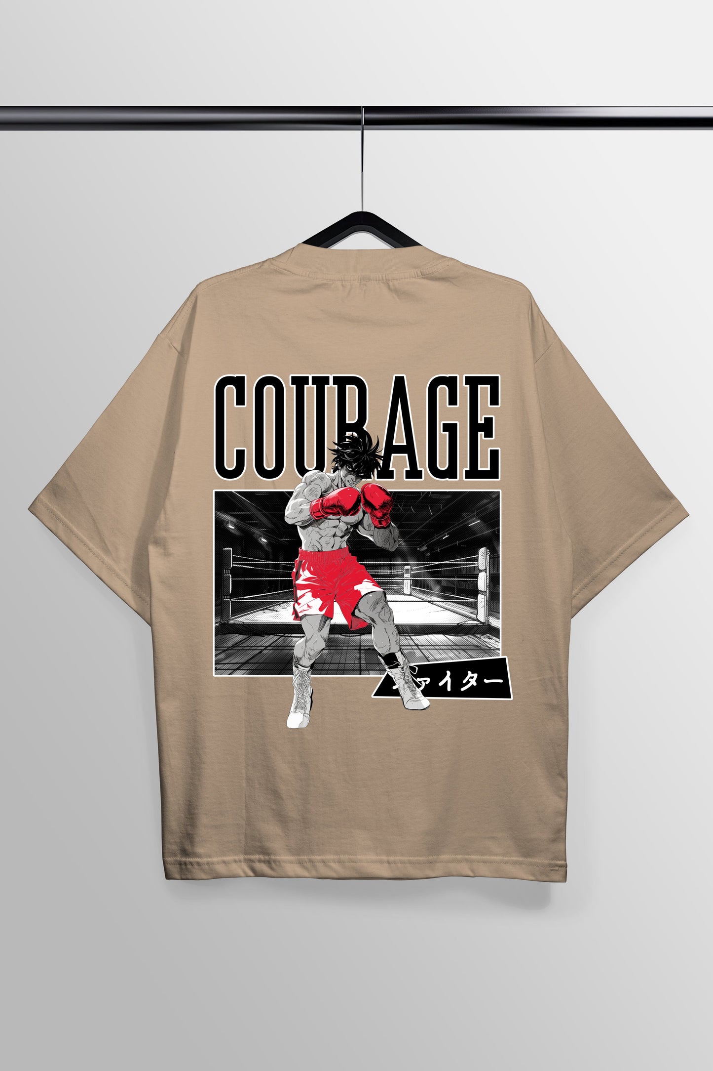 Courage Peach Oversized Tee