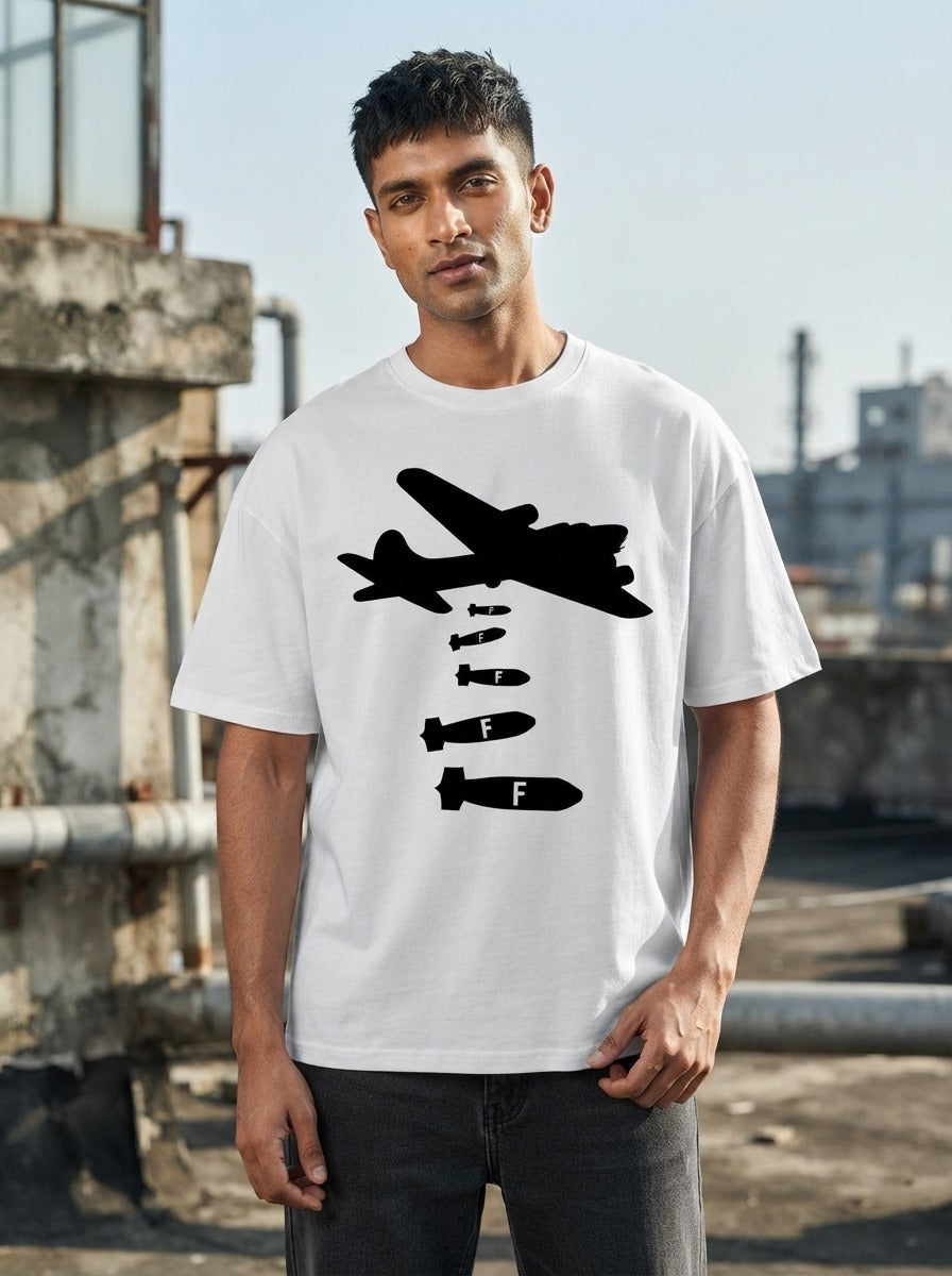 Dropping FBombs White Oversized Tee