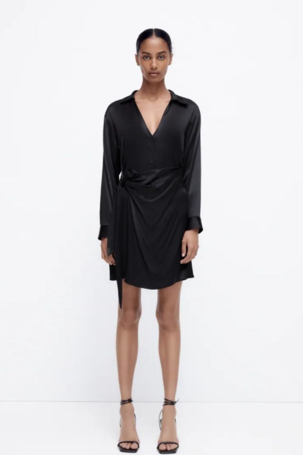 A Dress With A Lapel Collar