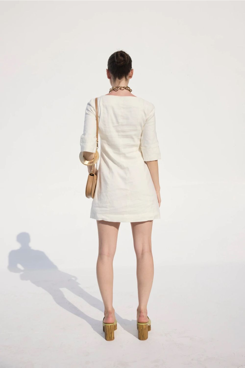 Cute Cut Out Detailed Button Up Dress