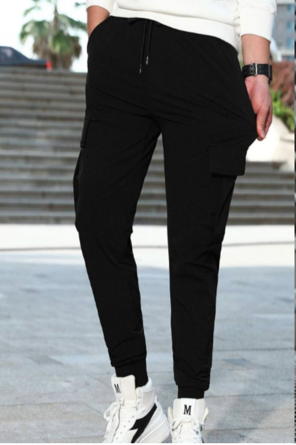 Flap Pocket Drawstring Trousers