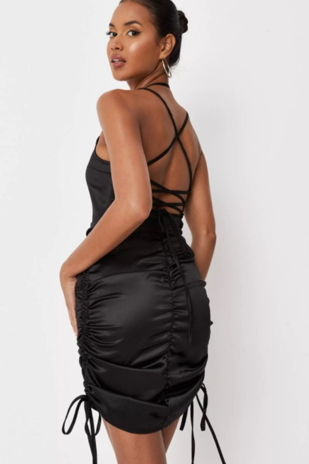 LaceUp Bodycon Mini Dress