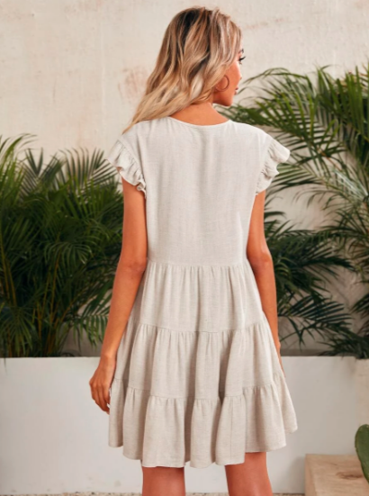 Mini cap sleeves dress