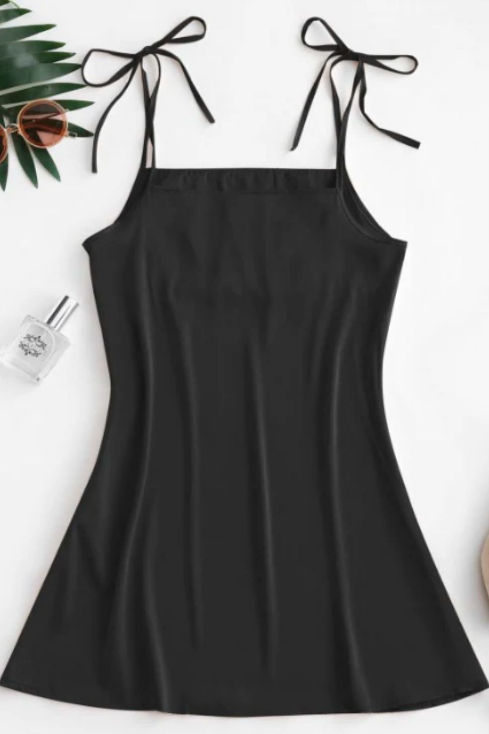 Rouched Tie Shoulder Mini Dress