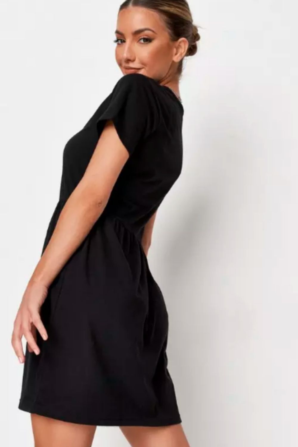Short Sleeve Smock Dress