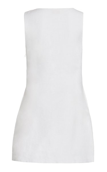 White Lovable Cotton Mini Dress