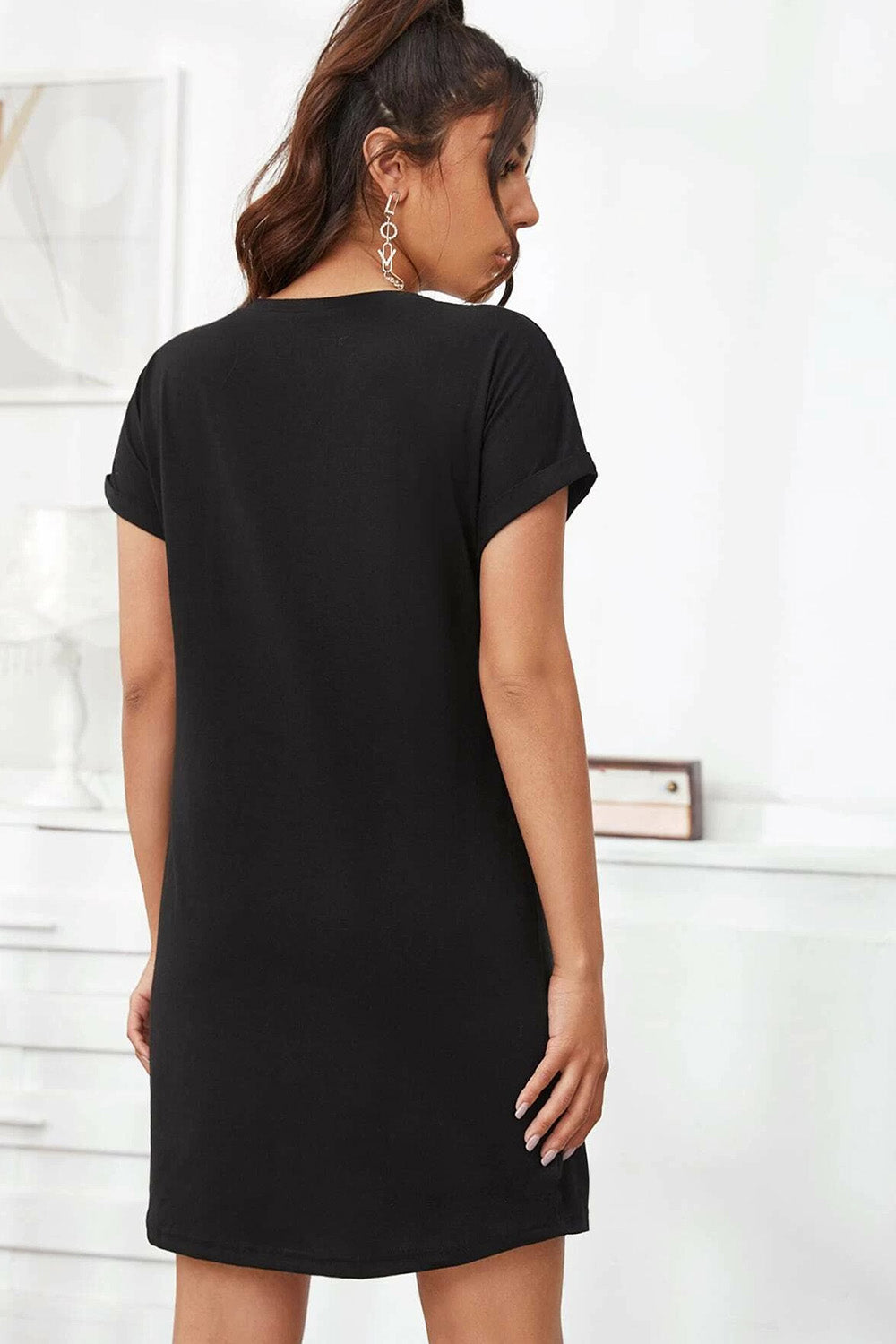 Wing sleeves dress