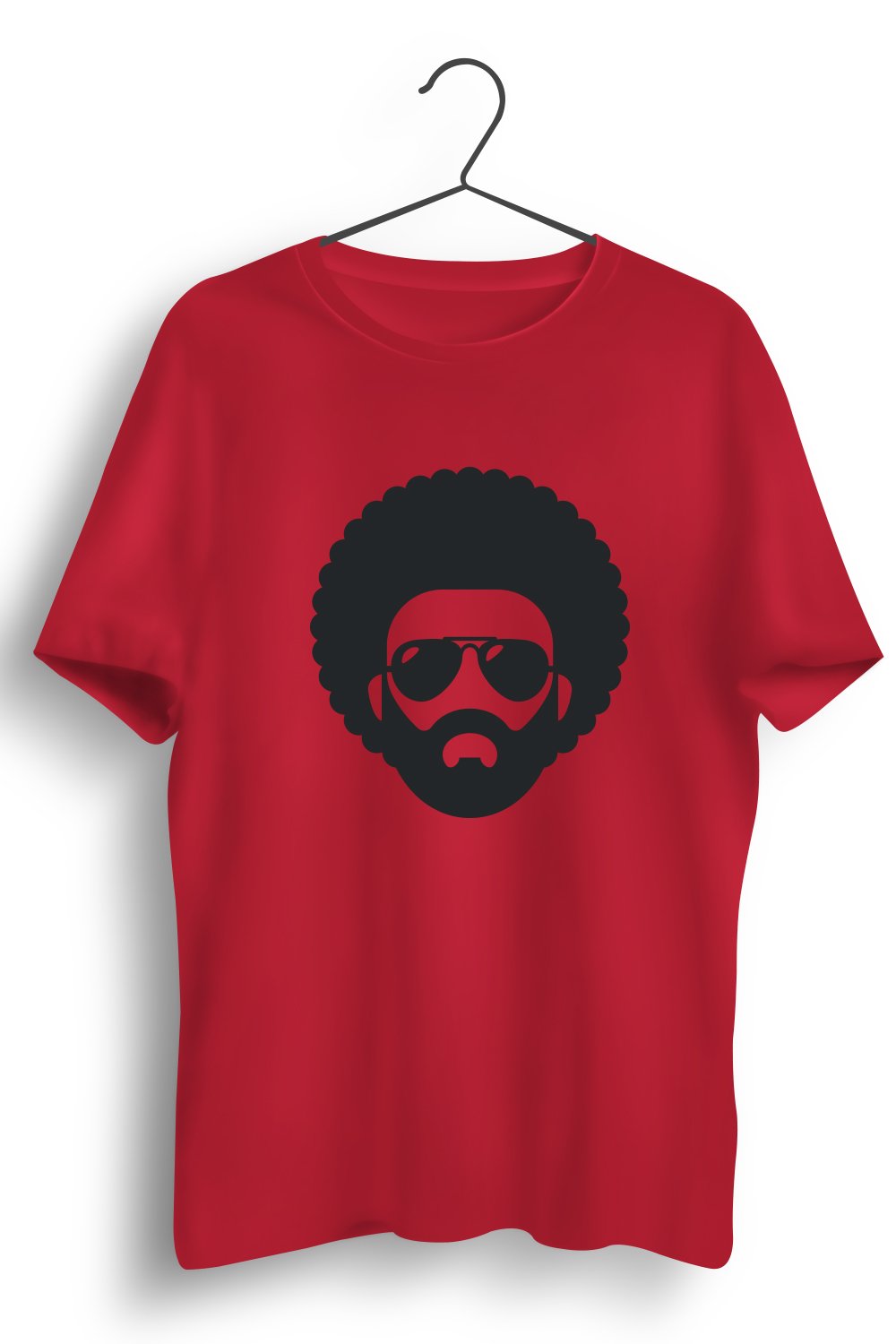 Hipster Gangsta Graphic Printed Red Tshirt