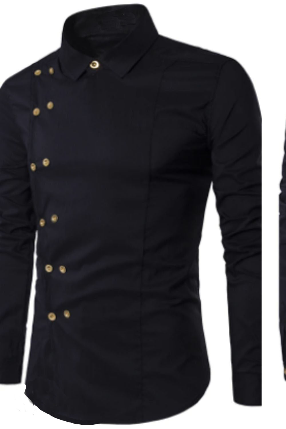 Side Button Formal Shirt