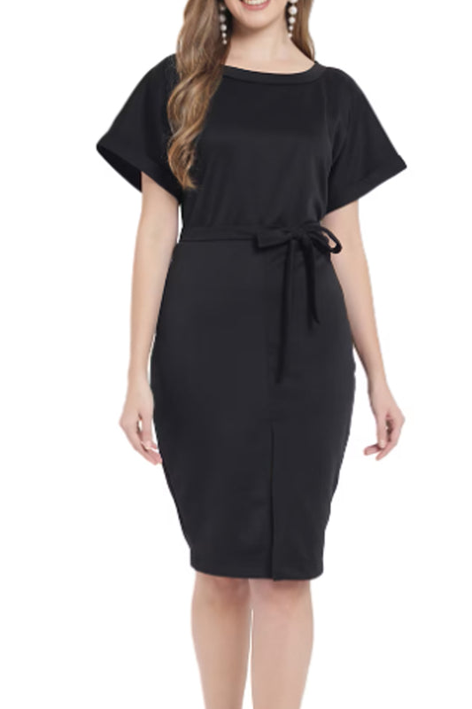 Crimson Black Dress