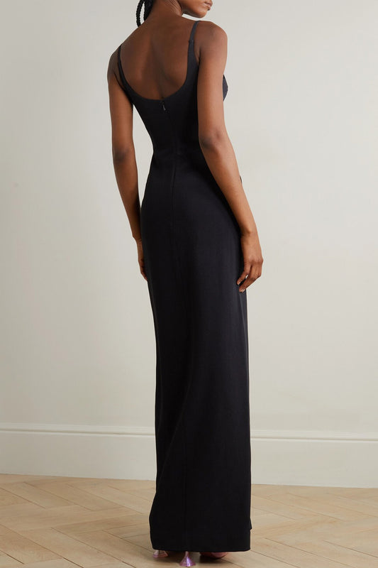 Cascade Black Dress