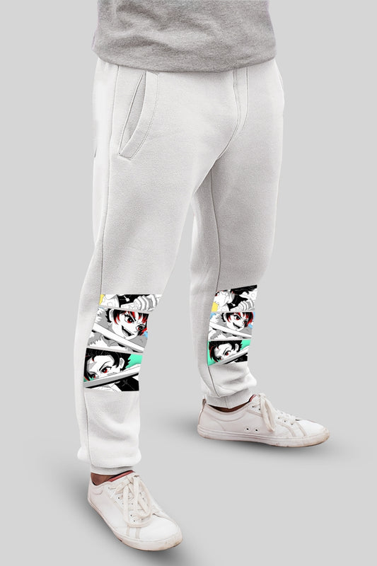 Anime Faces White Jogger