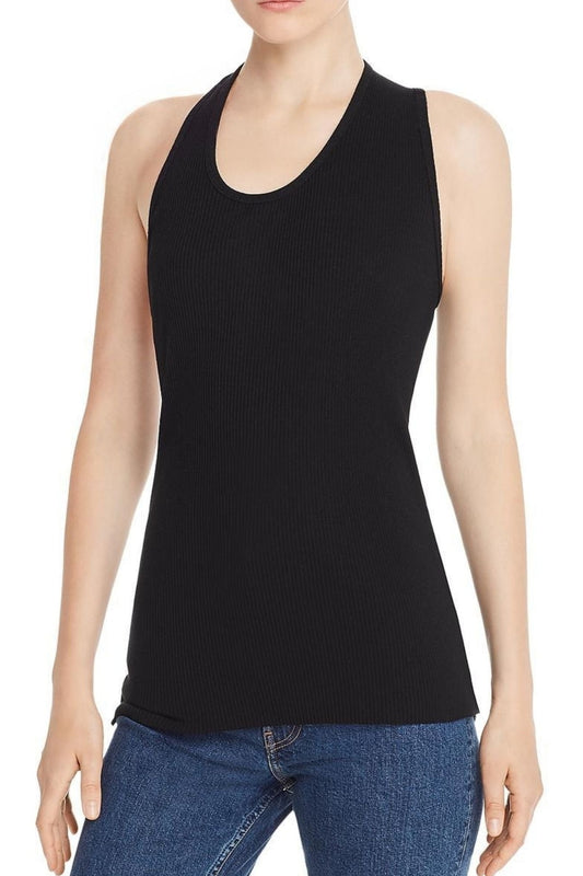 Asymmetric Pulled Rib Tank Top