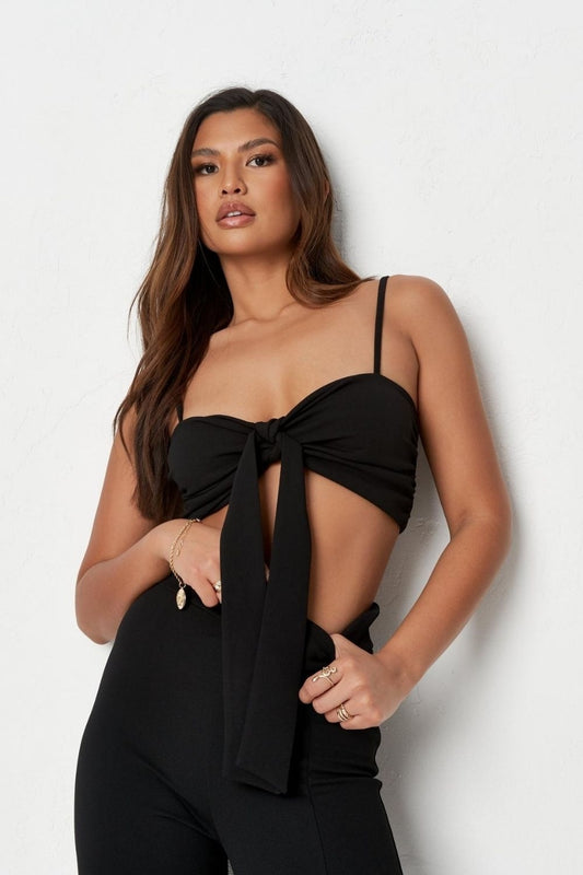Black Bow Front Bralette
