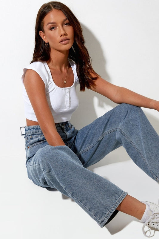 Boo My White Crop Top