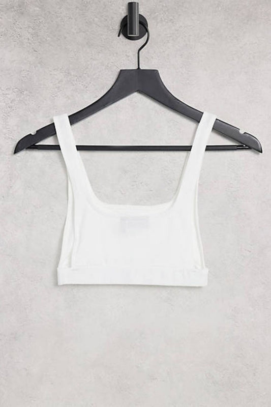 Crop Top With Open Side In White