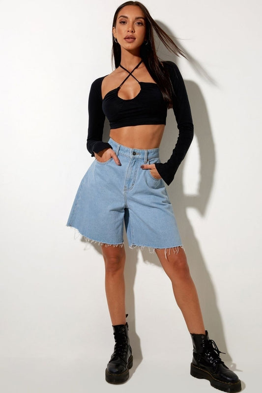 Cross Neck Backless Top