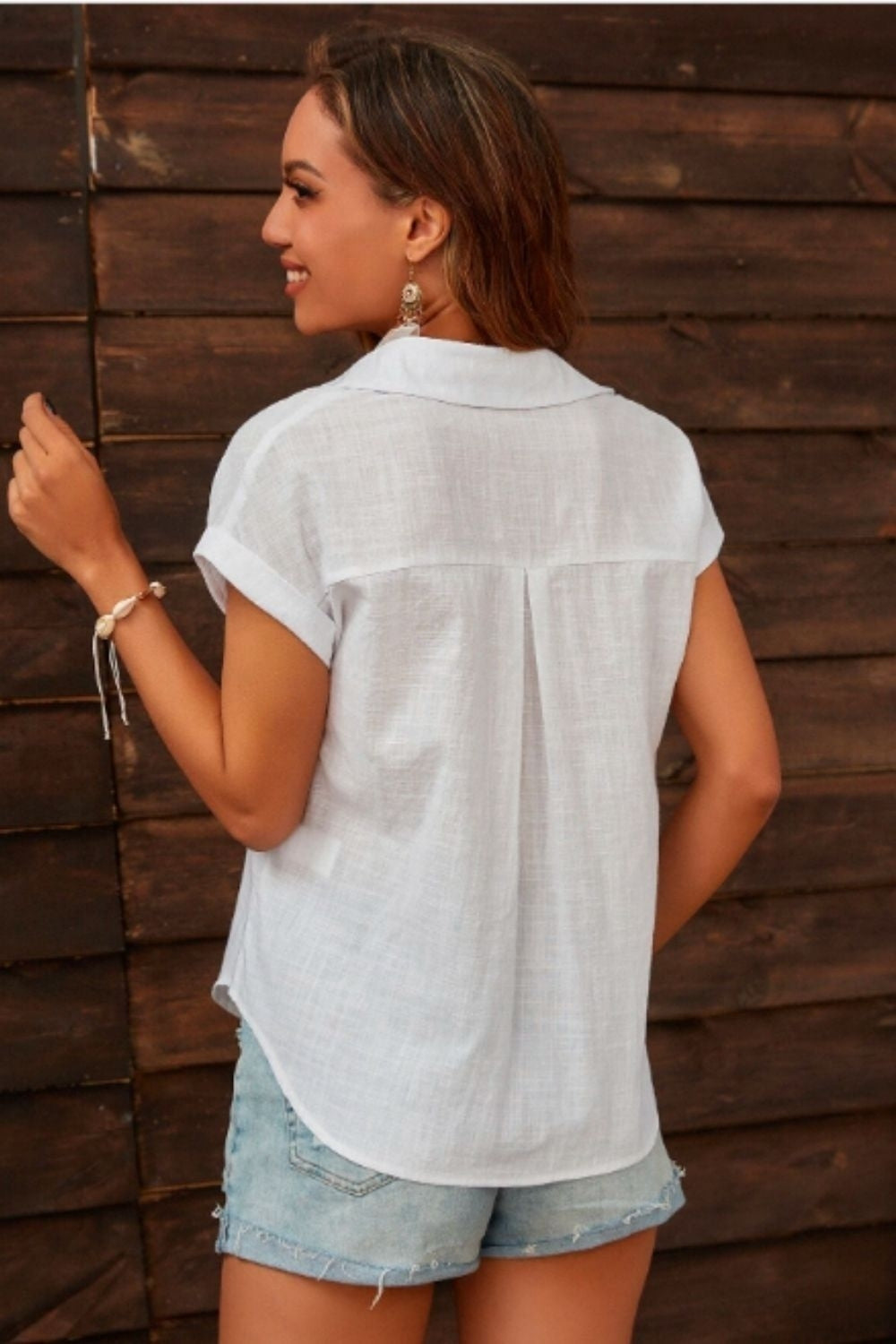 Dual Pocket Blouse White