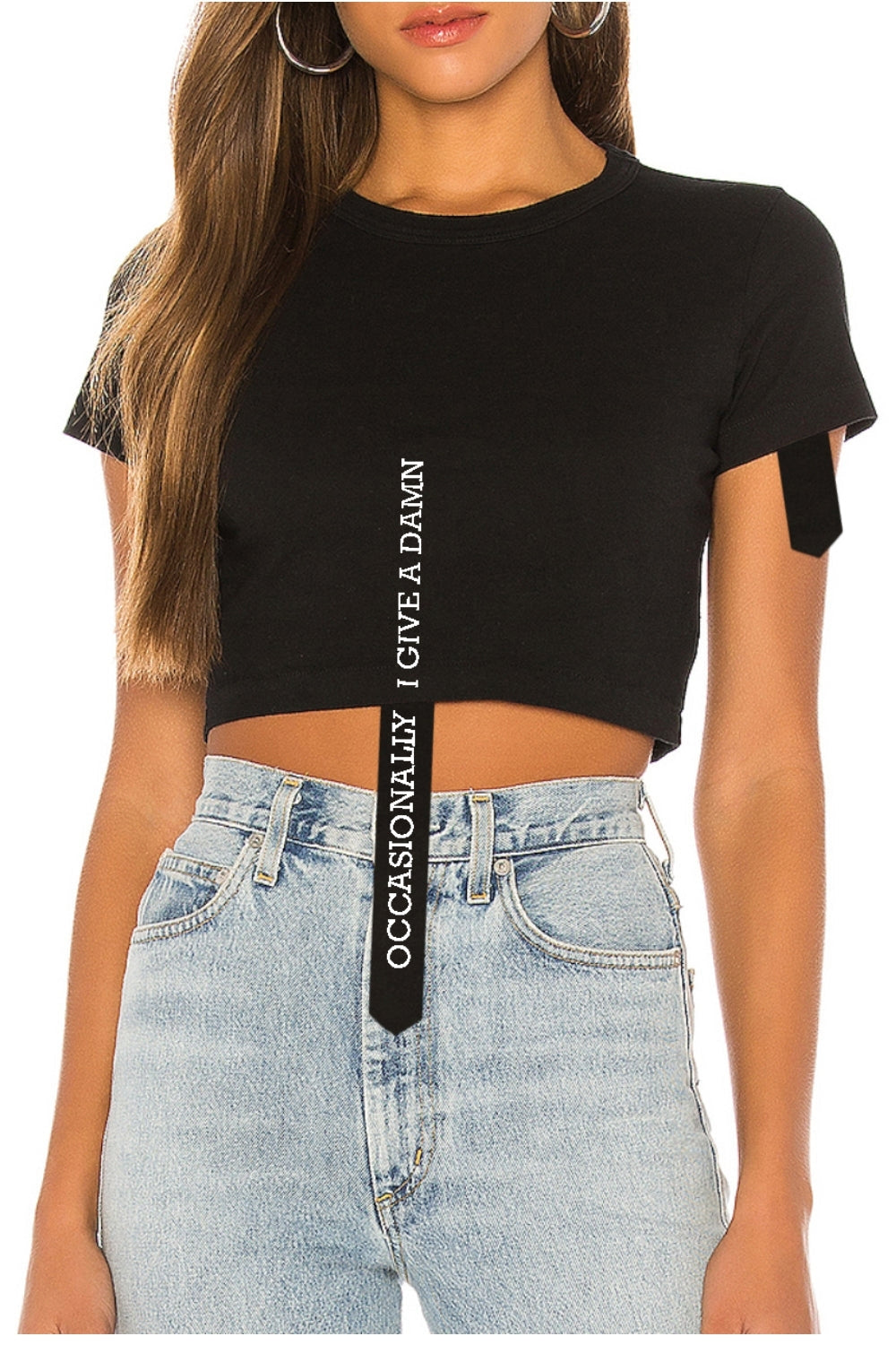 Ray Black Crop Top