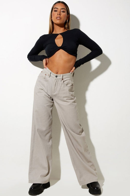 Stay Black Cut Out Top