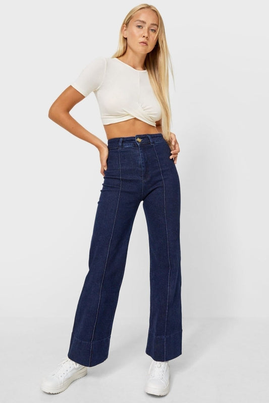 White Knotted Triangle Back Top