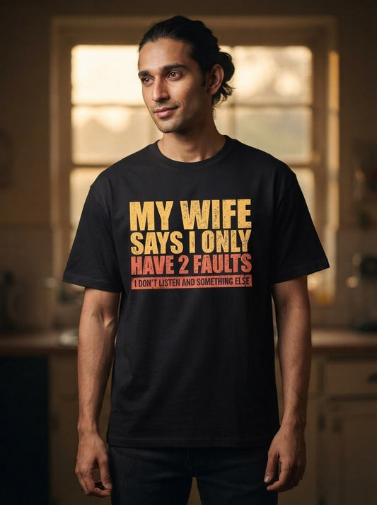 Wife Says Black Oversized Tee