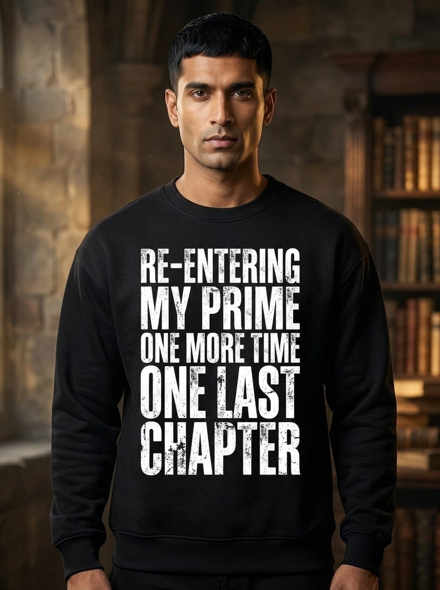 Re Entering Black Sweatshirt