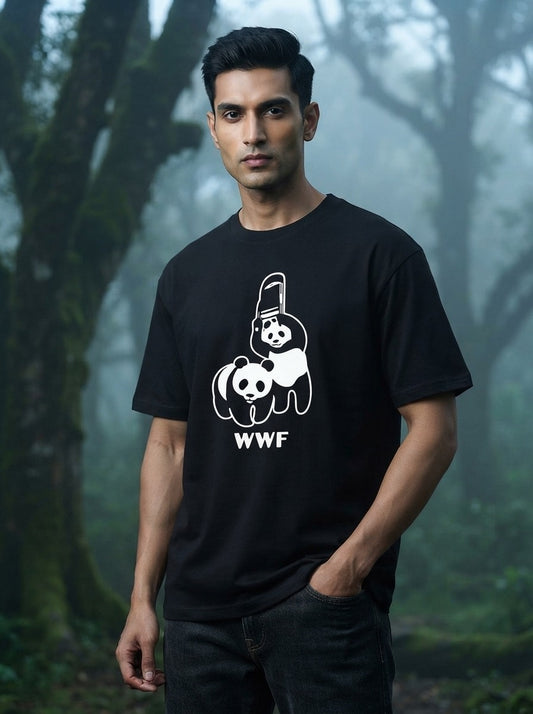 WWF Black Oversized Tee