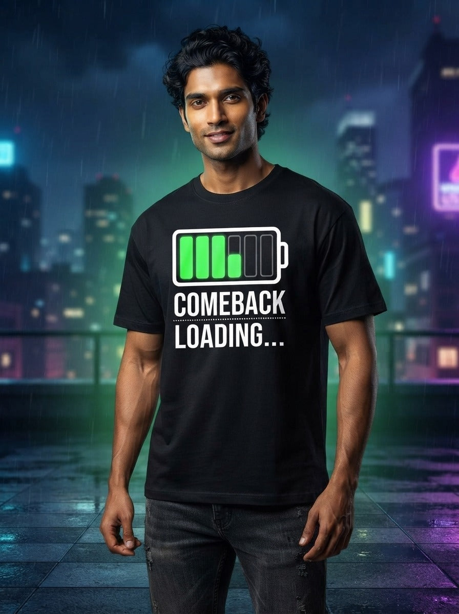 Comeback Loading Black Oversized Tee